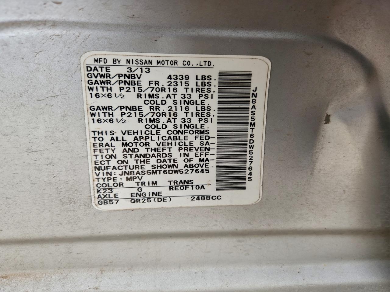 Nissan Rogue S Image 13